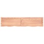 Piano Tavolo Marrone 180x40x(2-6) cm Massello Rovere Trattato