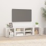 Mobili TV 2 pz Bianco Lucido 80x31,5x36cm in Legno Multistrato