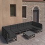 Set Divani da Giardino 8 pz con Cuscini Massello di Pino Nero