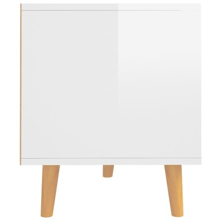 Mobile Porta TV Bianco Lucido 90x40x48,5 cm Legno Multistrato