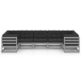 Set Divani da Giardino 7 pz Grigio Cuscini Massello di Pino