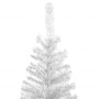 Albero di Natale Artificiale Preiluminato Palline 240 cm Bianco