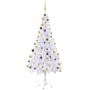 Albero di Natale Preilluminato con Palline 180 cm 620 Rami