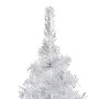 Albero di Natale Preilluminato con Palline Argento 180 cm PET