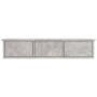 Scaffale Cassetti Parete Grigio Cemento 88x26x18,5 Multistrato