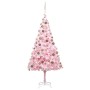 Albero di Natale Preilluminato con Palline Rosa 240 cm PVC