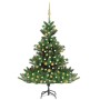 Albero Natale Artificiale Abete Nordmann LED Palline Verde120cm