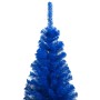 Albero di Natale Preilluminato con Palline Blu 120 cm PVC