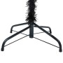 Albero di Natale Preilluminato con Palline Nero 210 cm PVC