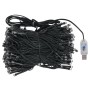 Albero di Natale Preilluminato con Palline Nero 210 cm PVC