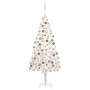 Albero di Natale Preilluminato con Palline Bianco 240 cm PVC