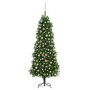 Albero di Natale Preilluminato con Palline 240 cm Verde