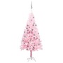 Albero di Natale Preilluminato con Palline Rosa 120 cm PVC