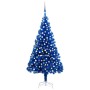 Albero di Natale Preilluminato con Palline Blu 240 cm PVC