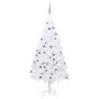 Albero di Natale Preilluminato con Palline Bianco 150 cm PVC