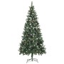 Albero di Natale Preilluminato con Palline e Pigne 210 cm