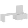 Tavolino da Salotto Bianco 150x50x35 cm in Legno Multistrato