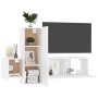 Set di Mobili Porta TV 3 pz Bianco in Legno Multistrato