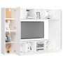 Set Mobili Porta TV 8 pz Bianco in Legno Multistrato