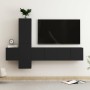 Set di Mobili Porta TV 5 pz Nero in Legno Multistrato