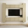 Set di Mobili Porta TV 8 pz Rovere Sonoma in Legno Multistrato