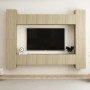 Set di Mobili Porta TV 10 pz Rovere Sonoma in Legno Multistrato