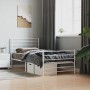 Giroletto con Testiera e Pediera Metallo Bianco 90x190 cm