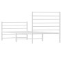 Giroletto con Testiera e Pediera Metallo Bianco 90x190 cm