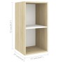 Set Mobili TV 5 pz Bianco e Rovere Sonoma in Legno Multistrato