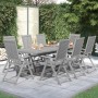 Set da Pranzo da Giardino 9 pz Legno Massello di Acacia