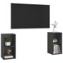 Mobili Porta TV 2 pz Grigio 72x35x36,5 cm in Legno Multistrato