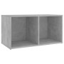 Mobili TV 2 pz Grigio Cemento 72x35x36,5cm in Legno Multistrato