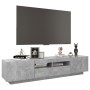 Mobile Porta TV con Luci LED Grigio Cemento 180x35x40 cm