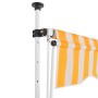 Tenda da Sole Retrattile Manuale 400cm Strisce Arancione Bianco