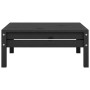 Set Divani da Giardino 5 pz Nero in Legno Massello di Pino