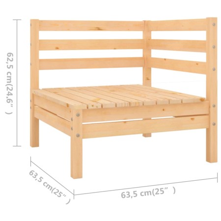 Set Salotto da Giardino 4 pz in Legno Massello di Pino