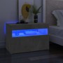 Mobili Porta TV con Luci LED 2 pz Grigio Cemento 60x35 cm