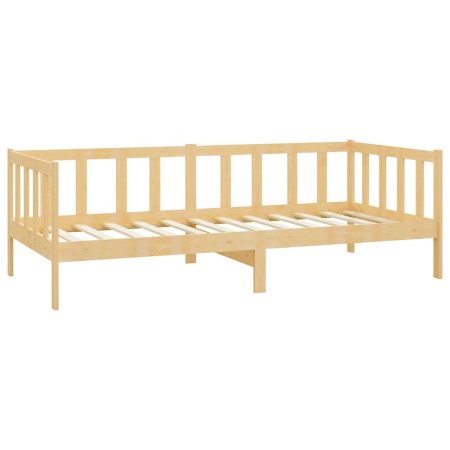 Divano Letto con Materasso 90x200 cm Legno Massello di Pino