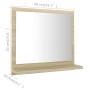 Specchio da Bagno Rovere Sonoma 40x10,5x37 cm Legno Multistrato