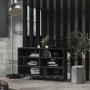 Credenza Grigia 103,5x35x70 cm in Legno Multistrato