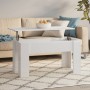 Tavolino da Salotto Bianco Lucido 101x49x52 cm Legno Compensato