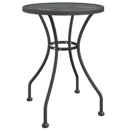 Set da Pranzo per Giardino 5pz Rete Metallica Espansa Antracite