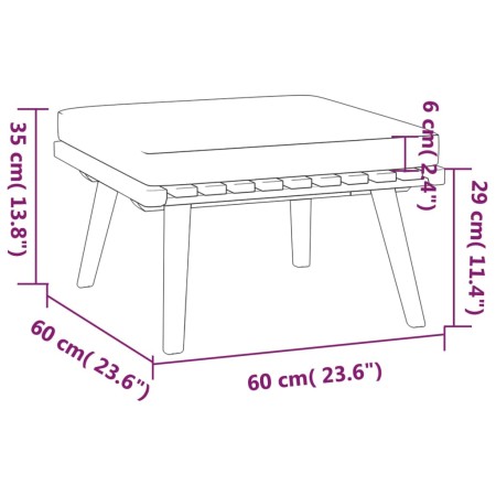 Set Divani da Giardino 11 pz con Cuscini in Massello di Acacia