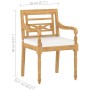 Set Divani da Giardino 4 pz con Cuscini Legno Massello di Teak