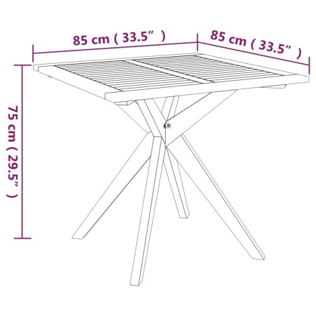 Set Mobili da Pranzo per Giardino 5 pz Legno Massello di Acacia