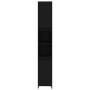 Mobile da Bagno Nero 30x30x183,5 cm in Legno Multistrato