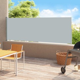 Tenda Laterale Retrattile per Patio 200x500 cm Grigia