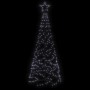 Albero di Natale a Cono Bianco Freddo 200 LED 70x180 cm