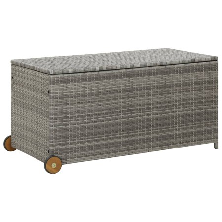 Contenitore da Giardino Grigio Chiaro 120x65x61 cm Polyrattan