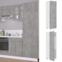 Mobile per Frigo Grigio Cemento 60x57x207 cm Legno Multistrato